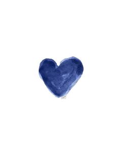 a blue heart on a white background