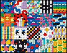 an image of a colorful pattern made out of legos