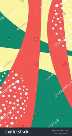 an abstract background with red and green shapes