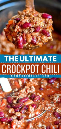 Looking for fall comfort food? Your warm dinner ideas won't be complete without the ULTIMATE crockpot chili! Hearty and flavorful, this slow cooker chili is indeed the best. Check out the many ways to enjoy this soup recipe for fall! Crockpot Chili Recipe, Easy Chili Recipe Crockpot, Chili Recipe Crockpot, Crockpot Chili, Chilli Recipes, Crockpot Soup Recipes, Chili Recipe Easy, Crockpot Recipes Beef