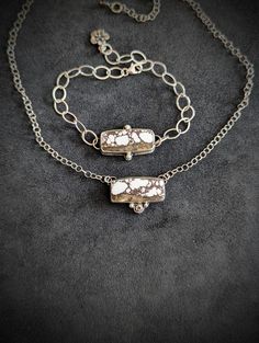 This listing price is for the chain bracelet and the necklace together as a jewelry set. This classic set is ideal for daily use, very versatile, and it will be trendy forever. On the contrary with my usual very dainty Wild Horse chokers, this choker made with a more substantial, but still delicate 3,9mm rolo chain. The necklace is 18 inches long, closes with a lobster clasp, and you can hang it anywhere on the chain. At the end of the chain there is a 3mm smoky quartz bead as an embellishment. Turquoise Jewelry Set, Handmade Chain, Sakura Flower, Wild Horse, Wishful Thinking, Paper Jewelry, Delicate Design, Rolo Chain, Wild Horses