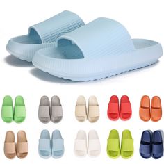 PRICES MAY VARY. 【Ergonomic Design】The cloud slippers are slightly recessed to perfectly wrap your feet, toe to the tail is slightly upturned by 57°, the fitting angle balances the pressure, ergonomic design.fit the curve of the foot pelvic floor walk not tired foot & more comfortable to wear. 【 Soft & Lightweight】roscylo pillow slippers - Super Soft Home Slippers use ultra rebound soles to make you feel like you are stepping on the cloud, giving you a sense of cloud feet.With 1.7 inch - 4.47cm Comfy House, Pillow Slippers, Cloud Slippers, Shower Sandals, Shower Slippers, Shower Shoes, Slide Slippers, Slippers For Women, Pelvic Floor