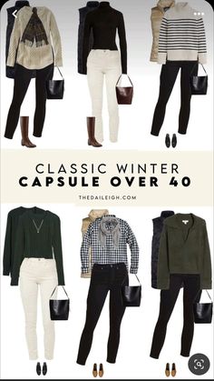 Winter Outfit Over 40, Winter Work Outfits For Women Over 40 Capsule Wardrobe, 4 Season Capsule Wardrobe, Outfits Over 40 Winter, Capsule Wardrobe Winter 2023/2024, Casual Winter Outfits For Women Over 40, Fall Winter Outfits Over 40, Winter Outfit Capsule, Winter Capsule Wardrobe 2024