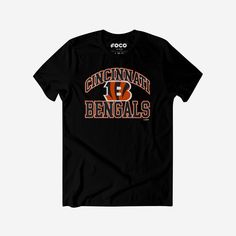 Cincinnati Bengals Arched Wordmark T-Shirt FOCO Black S - FOCO.com Bengals Shirts, Foot Ball, Logo Display, Team T Shirts, Team Shirts, Cincinnati Bengals, Look At You, Everyone Knows, The Team