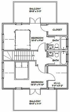 the floor plan for a two bedroom, one bath apartment with an attached bathroom and laundry room