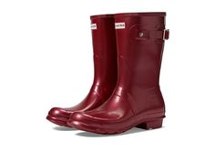 Hunter Short, Women's Rain Boots, Burgundy Boots, Red Accessories, Womens Rain Boots, Rain Gear, Women Hunters, Shades Of Red, Work Boots