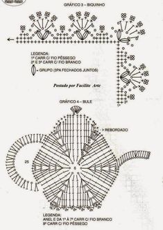 the diagram shows how to make a crochet pattern