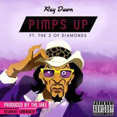 the album cover for pimps up featuring an image of a man wearing sunglasses and a hat