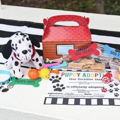 a dog themed birthday party with puppy treats