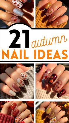 Autumn Nail Ideas, Autumn Nail, Fall Nail Trends, Cute Nails For Fall, Short Coffin Nails, Swarovski Nails, Gradient Nails, Trendy Nail Design, Halloween Nail Designs