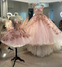 Princess Sparkly Sweetheart Prom Dresses with 3d Flowers, Pink Quinceanera Dresses Dresses With 3d Flowers, Malyarova Olga, Baby Pink Prom Dresses, Pink Quinceanera Dresses, Knee Length Evening Dress, Pink Quinceanera, Quinceanera Dresses Pink, Dress Couture, Tulle Balls