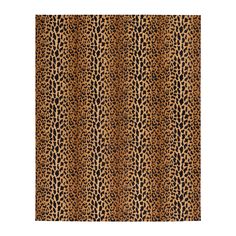 a brown and black animal print rug