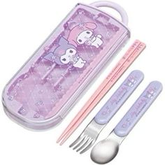 hello kitty cutlery set with fork and spoon