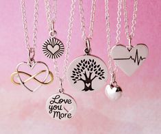 Love Necklace - Possible Goods Spiritual Necklace, Metal Stamped Jewelry, Trending Jewelry, Celestial Necklace, Gold Rings Jewelry, Sterling Necklaces, Zodiac Necklaces, Stamped Jewelry, Metal Clay