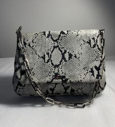 Nine West evening bag Snake Print Genuine Leather Bag Silver Chain Handle | eBay Evening Satchel Shoulder Bag With Chain, Formal Chain Pouch Shoulder Bag, Formal Shoulder Bag With Chain, Formal Pouch Shoulder Bag With Chain, Formal Shoulder Evening Bag With Chain Strap, Evening Shoulder Bag With Chain Pouch, Formal Clutch Shoulder Bag With Chain, Formal Crossbody Evening Bag With Chain, Formal Clutch Shoulder Bag With Chain Detail