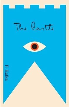 the castle book cover with an orange eye in front of a blue and white background