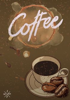 BrownCoffee poster Bar Poster, Coffee Bar Home, Coffee Illustration, Coffee Poster, Coffee Corner, Coffee Time, Coffee Bar, Art Wallpaper, Instagram Photos