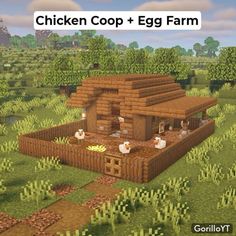 the chicken coop and egg farm in minecraft