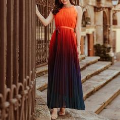 DescriptionSKUW81381SizeS;M;L;XLColorOrangeMaterialPolyesterTypeDressesOccasionParty.Daily LifeSeasonSummer Gradient Dress, Cheap Maxi Dresses, Maxi Long Dress, Tie Maxi Dress, Womens Long Dresses, Tie Waist Dress, Color Gradient, Maxi Dress Online, Women Maxi