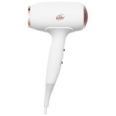 What it is: A tool that's 30 percent smaller than a traditional hair dryer and is powered by advanced IonAir technology for fast drying with smooth, shiny results.Hair Type: Straight, Wavy, Curly, and CoilyHair Texture: Fine, Medium, and ThickHair Concerns:- Frizz- Shine- Volumizing Key Benefits: - T3 IonAir technology has a wide, ion-infused airstream that dries hair gently and fast- Ion generator saturates airflow with negative ions for a smooth, shiny finish- Lightweight and ergonomic for eas Best Hair Dryer, Blow Dry Brush, Ionic Hair Dryer, Sephora Beauty, Blowout Hair, Hair Dryers, Coily Hair, Blow Dryer, Beauty Inside