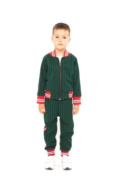 tracksuit Gentlemen for kids!! Fabric: viscose Casual Long Sleeve Tracksuit For Playwear, Green Long Sleeve Sporty Sets, Boys Costumes, Training Suit, Kids Fabric, Boy Costumes, Fabric Swatches, Kids Clothing, Boy's Clothing