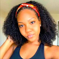 Headbands Brazilian Human Hair Wig 18 Inches Curl Bob, Deep Curly Wig, Wig With Headband, For Black Women Hairstyles, Curly Half Wig, Affordable Human Hair Wigs, Brazilian Hair Wigs, Hair Wigs For Black Women, Headband Wig