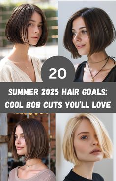 Set your summer hair goals high with these 20 cool bob haircuts for 2025. Designed to keep you looking fresh and fashionable, these styles are perfect for those who want an easy yet stylish haircut for the warmer months. Easy To Style Bob Haircuts, Modified Bob Haircut For Women, Medium Length Bob With Curtain Bangs, Short Hairstyle Women Black, Short Hairstyle Women Black Woman, Summer Bob, Straight Bob Haircut, Black Women Short Hairstyles, Get Thicker Hair