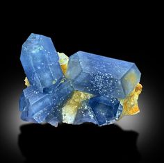 ❇️Minerals: Celestine With Calcite ❇️Cabinet Small Size: 57*40*34 mm Weight: 60 grams ❇️Locality: Darai Laman , Badghis province , Afghanistan 🇦🇫 ❇️Description: Specimen contains cluster of terminated and free of damage blue celestine crystals on yellow calcite matrix. Its perfect self standing and aesthetic specimen. Express Shipping Video Link : https://www.youtube.com/shorts/SbSz2s5K4l4 A3-28 Celestine Crystal, Yellow Calcite, Crystal Therapy, Rare Crystal, Diamond Nails, Gemstone Beaded Bracelets