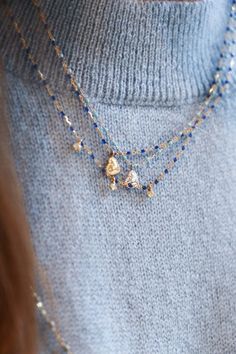 layering necklaces Dancing Diamond, Lapis Necklace, Love Is Everything, 18k Gold Necklace, Close Your Eyes, Rose Gold Necklace, My Dream, Lucky Charm, Sparkle Diamonds