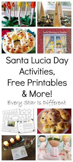 santa lucia day activities, free printables and more for every star is different