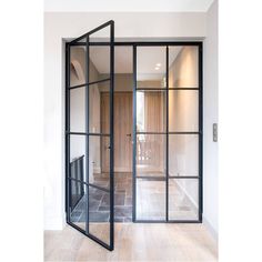 iwd-metal-frame-interior-double-door-cifd-in001-8-lite-clear-glass-square-top Iron Patio Doors, Double Door Interior, Glass Office Doors, Building Corner, Black French Doors, Steel French Doors, Iron Entry Doors, Double Doors Interior, Double French Doors