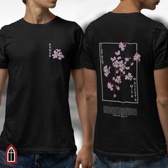 Introducing our "Clothed with Majesty" graphic tee, inspired by Psalm 104 and Japanese Streetwear. This Christian streetwear t-shirt features a striking vertical inscription on the front, with the word "Honor" and a graphic of a delicate pink Japanese Cherry Blossom branch.  On the back of the shirt, you'll find the powerful scripture from Psalm 104:1-9, "Bless Yahweh, my soul. Yahweh, my God, you are very great. You are clothed with honor and majesty." The scripture is accompanied by a stunning Black Graphic Print T-shirt As Gift, Black Graphic Print T-shirt As A Gift, Black Custom Print T-shirt For Spring, Spring Graphic Print T-shirt Gift, Spring Gift T-shirt With Graphic Print, Spring Black T-shirt With Custom Print, Spring Streetwear T-shirt With Custom Print, High Top Tennis Shoes, Bible Verse Tees