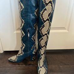 Sam Edelman Knee High Snake Boots Size 8 Snake Boots, Snakeskin Boots, Sam Edelman Shoes, Shoes Heels Boots, Sam Edelman, Snake Skin, Shoes Women Heels, Knee High, Heeled Boots