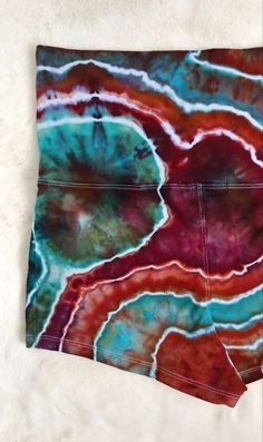 Fold over waist yoga shorts95/5 Cotton/spandexSize Small Geode Tie Dye, Yoga Shorts, Fold Over, Tie Dye Skirt, Tie Dye, Dye, Yoga