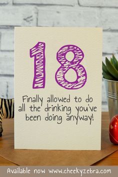 Funny 18th Birthday Cards, Funny Birthday Cards For Friends, Birthday Quotes Funny For Her, 18th Birthday Gifts For Boys, Hilarious Birthday Cards, 18th Birthday Card, Birthday Quotes For Him, Birthday Gifts For Brother, Birthday Card For Him