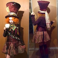 Mad Hatter Cosplay Diy, Halloween Costume Mad Hatter, Maddie Hatter Costume, Hot Mad Hatter Costume, Mad Hatter Female Costume, Mad Hatter Womens Costume, Female Mad Hatter Costume