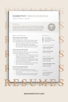 a professional resume template with an orange and white background, in the style of a doctor's stethoscope