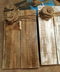 three pieces of wood that are sitting on the floor