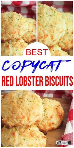 copycat Red Lobster cheddar bay biscuits on wooden cutting board Lobster Biscuit Recipe, Red Lobster Cheese Biscuits, Biscuits Recipes