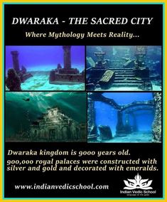 an advertisement for the sacred city where mythology meets reality