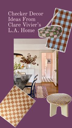 checker decor ideas from clare vivre's la home by l a hone