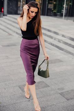 Satin Skirt Slip Silk Skirt Purple 100 %real Silk Slip Midi - Etsy Purple Slip Skirt Outfit, Purple Silk Skirt Outfit, Purple Skirt Outfit Ideas, Purple Satin Skirt Outfit, Velvet Midi Skirt Outfit, Outfits Silk Skirt, Blue Silk Skirt Outfit, Purple Satin Skirt, Purple Skirt Outfit