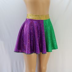 Mardi Gras Green Purple Holographic Skirt. Gold, Green, or Purple Waist.  Toddler, Child, Adult, and Plus Sizes. Carnival and Festival. by DillyDuds on Etsy Fitted Purple Party Skirt, Fitted Purple Mini Skirt For Party, Fitted Purple Skirt For Party, Fitted Purple Bottoms For Party Season, Fitted Party Skirt With Elastic Waistband, Fitted Green Skirt With Elastic Waistband, Fitted Skirt With Elastic Waistband For Party, Multicolor Party Bottoms With Elastic Waistband, Fitted Skirt For Costume Party And Party Season