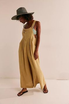 Sun-Drenched Overalls | Free People Free People Overalls, Red Overalls, Black Overalls, Overalls Women, Heart Eyes, Jumpsuit Fashion, Wide Legs, Boho Clothing, Jeans Dress