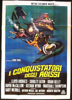 a movie poster for the film i concustattorii dei abissi