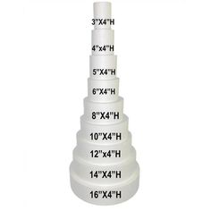 a stack of white plastic cups with numbers on them