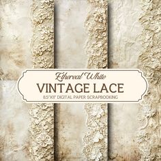 vintage lace digital paper scrapbooking