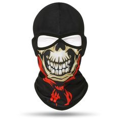 Introducing the Skull Balaclava Full Face Mask! This unique mask is perfect for anyone who loves skiing, snowboarding or riding a motorcycle. The mask covers your entire face and head, providing maximum protection from the cold, wind, and sun. The lycra material is stretchy and comfortable, and the free size ensures a perfect fit for everyone. The bold print makes this balaclava stand out from the rest, and the helmet-compatible design means you can wear it under your helmet for even more protec Windproof Full Face Balaclava, Windproof Full Face Balaclava For Winter Sports, Windproof Full Face Balaclava For Outdoor Activities, Protective Full Face Balaclava For Outdoor, Windproof Balaclava For Ski Season, Protective Full-face Balaclava For Outdoor Activities, Black Windproof Balaclava For Protection, Black Windproof Full Face Balaclava, Windproof Balaclava For Streetwear