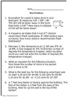 a worksheet with answers on how to solve the problem