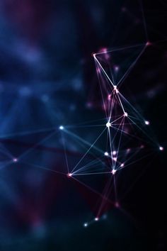 an abstract background with lines and dots in blue, pink and purple colors that are connected to each other